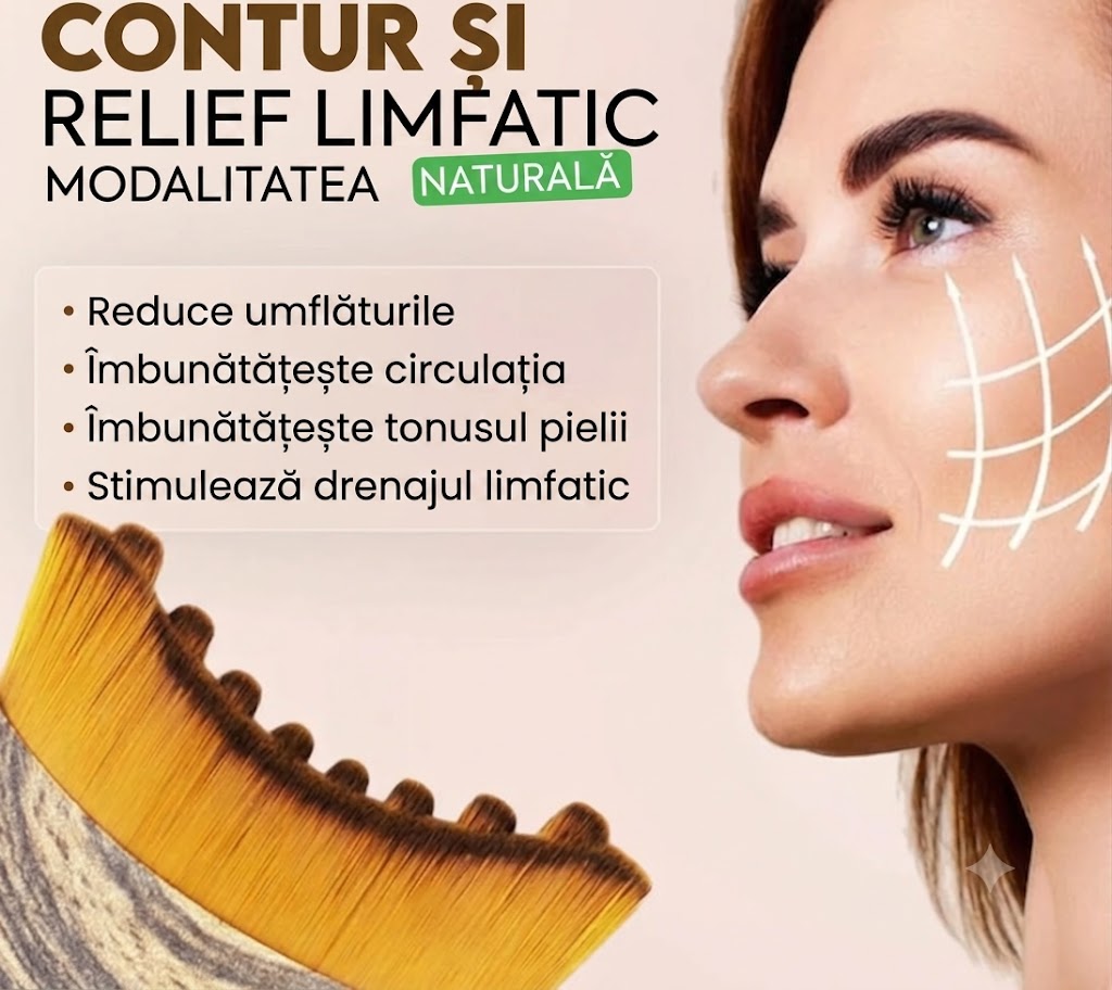 Remodelare facială PREMIUM - Perie pentru Contur și Masaj