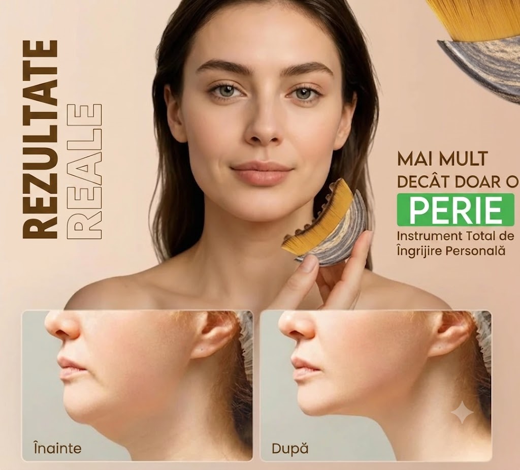 Remodelare facială PREMIUM - Perie pentru Contur și Masaj