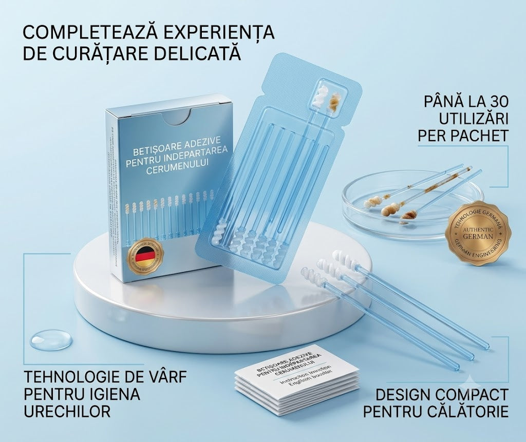 Bețișoarele de Urechi EcoClean cu Vârf Spiralat, Reutilizabile - 16 buc