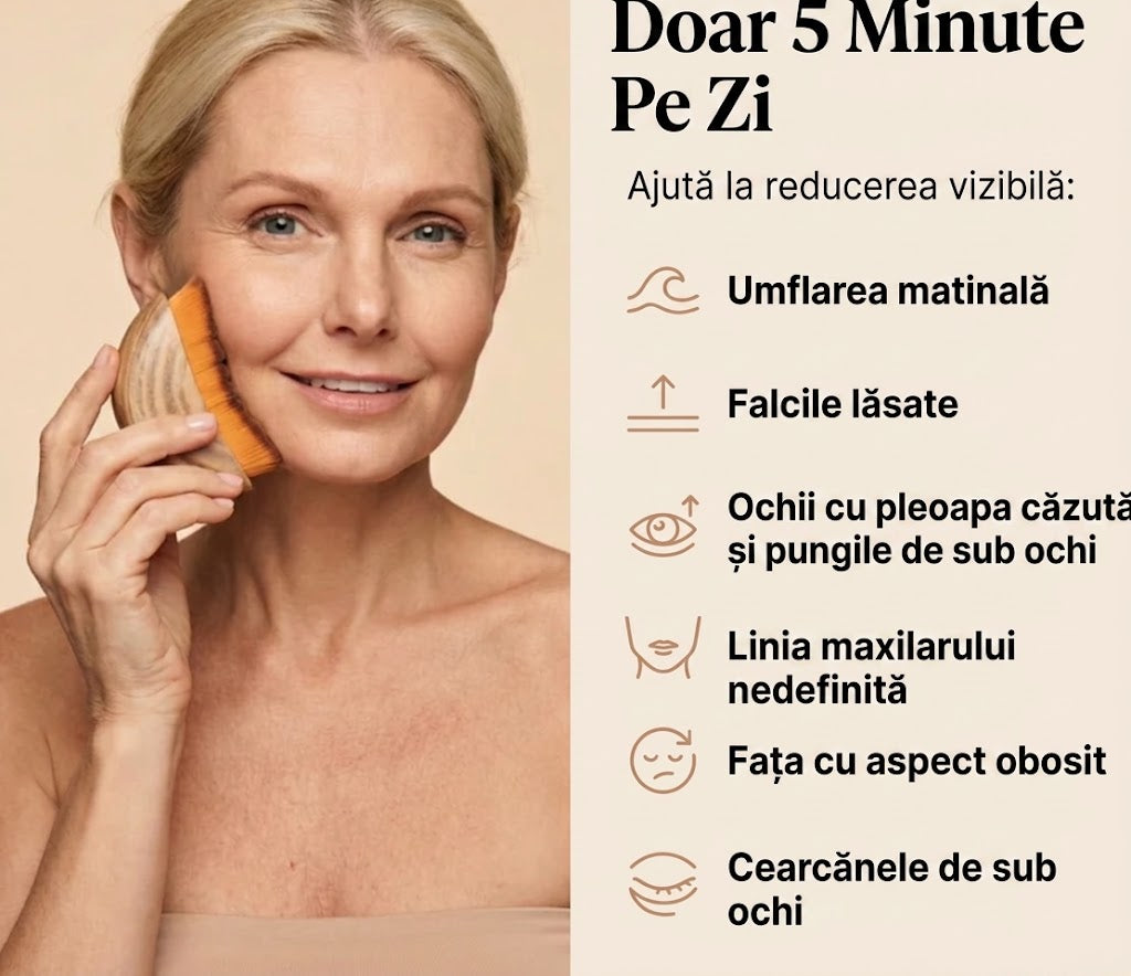 Remodelare facială PREMIUM - Perie pentru Contur și Masaj