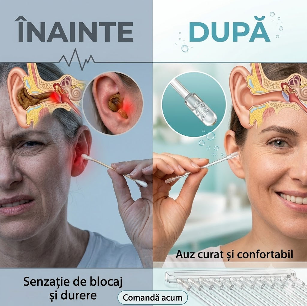 Bețișoarele de Urechi EcoClean cu Vârf Spiralat, Reutilizabile - 16 buc