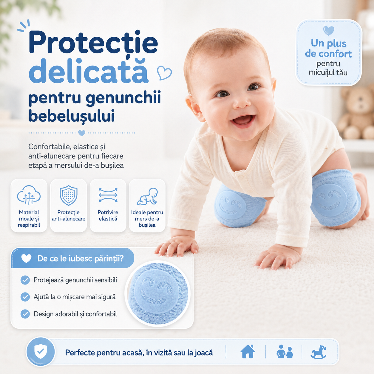 Genunchiere Protectoare pentru Bebeluși - Baby Protect